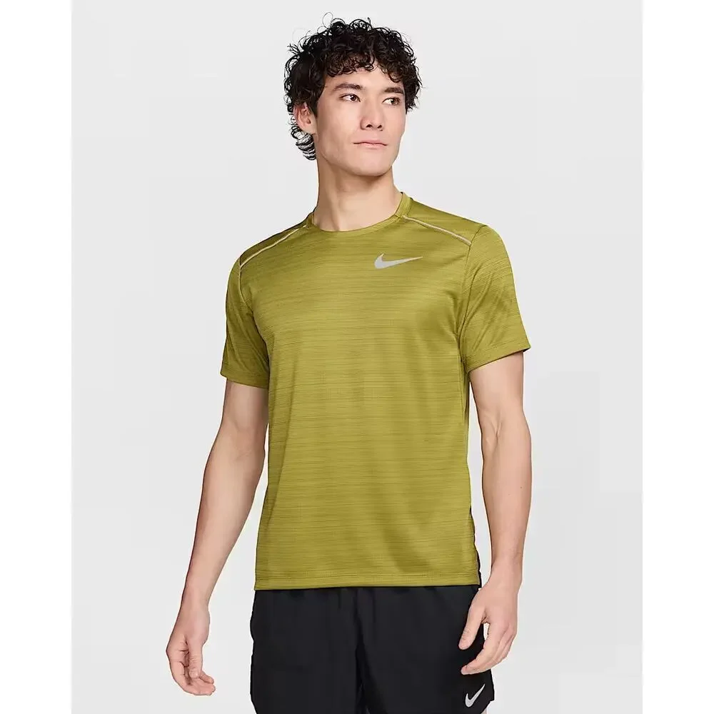 Nike Men's Size XL Green Miler Dri-Fit Short Sleeve Athletic Gym Running Tee